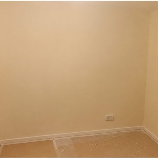 Room freshly redecorated after crack repairs