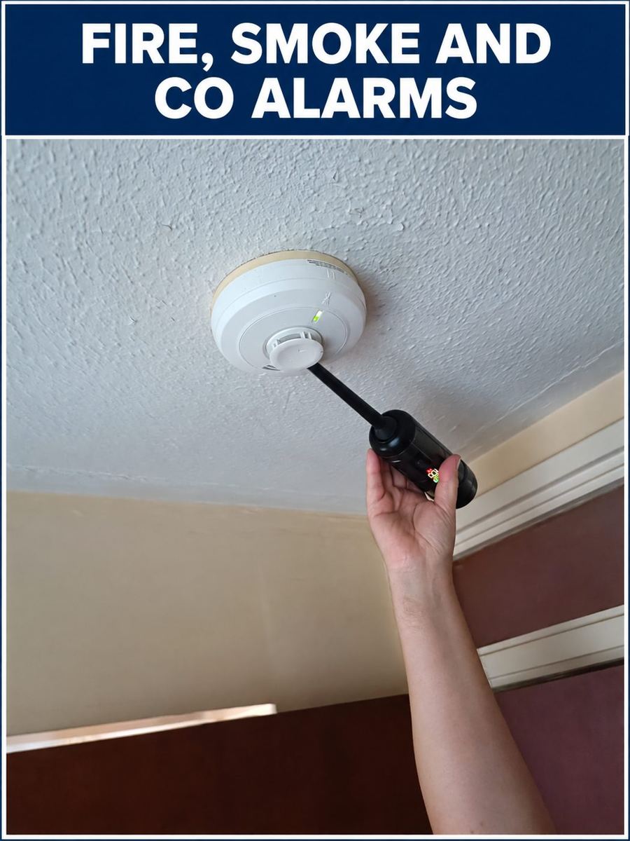 Fire, smoke and CO alarm testing and installation