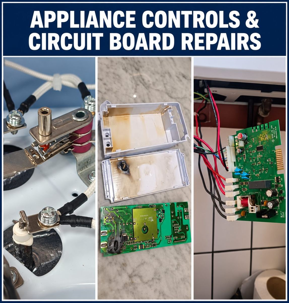 Appliance controls and circuit board repairs