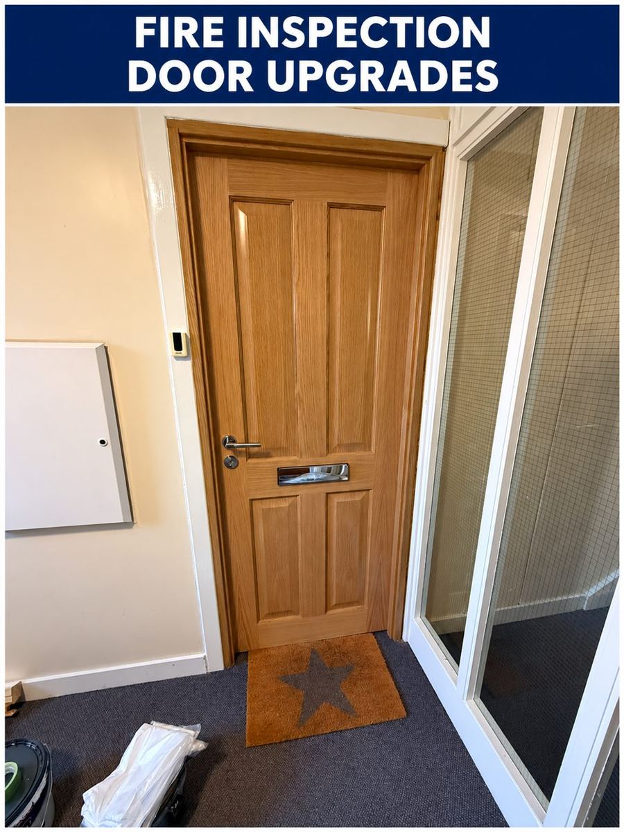 Door upgrade following a fire inspection
