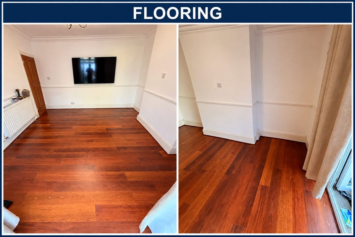 Laminate flooring installed