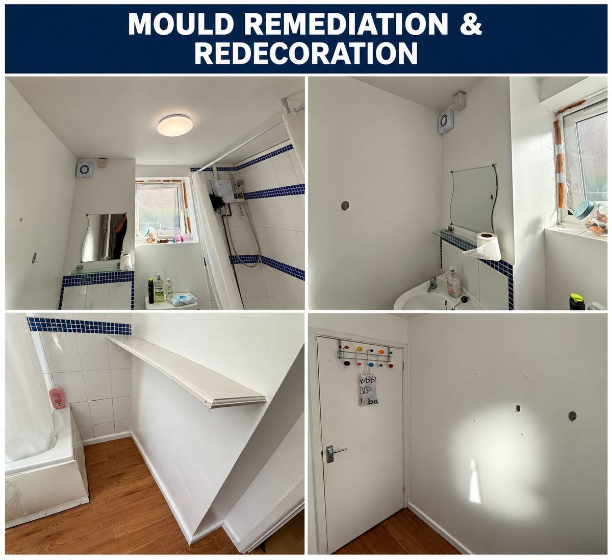 Bathroom mould remediation and full redecoration