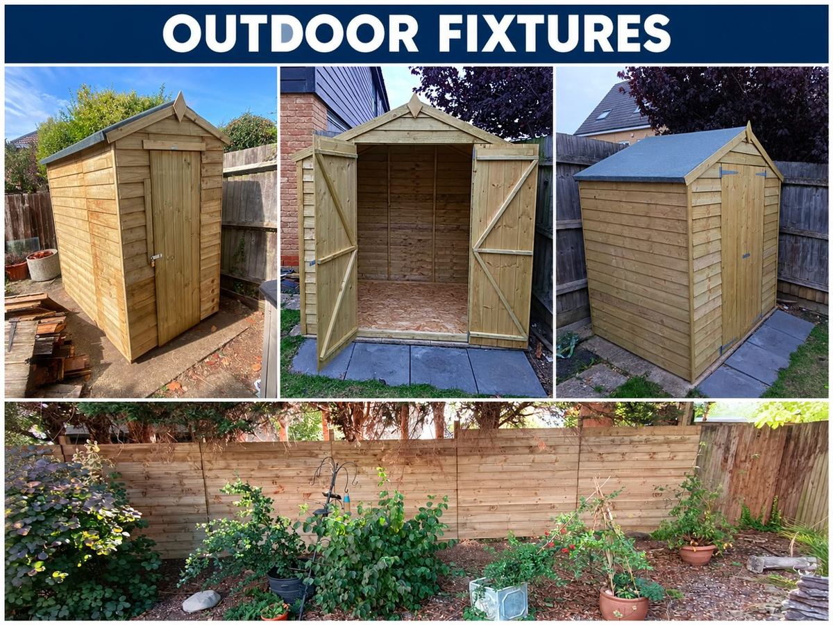 Shed installation and new fence panels